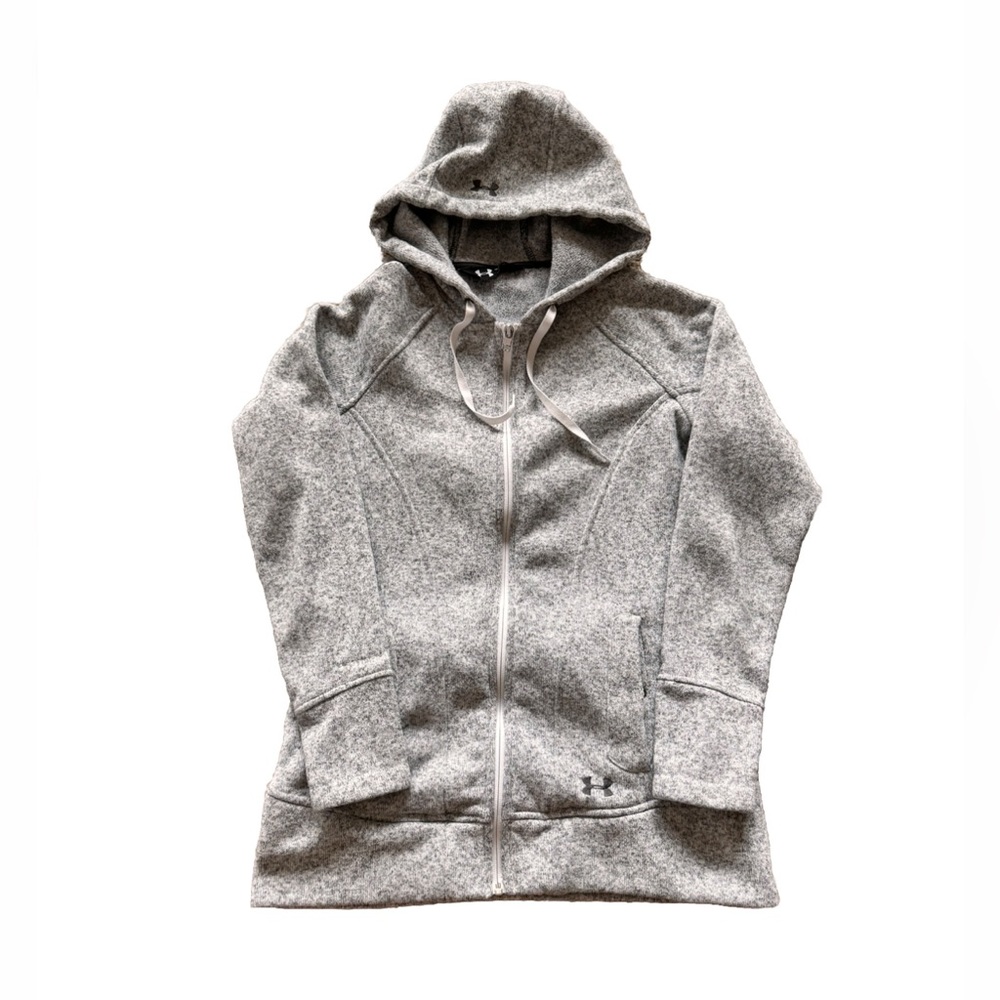Under Armour Storm 1 Women’s Gray Full Zip Hoodie Fleece-Lined Size M Pockets